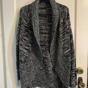 black and grey cardigan